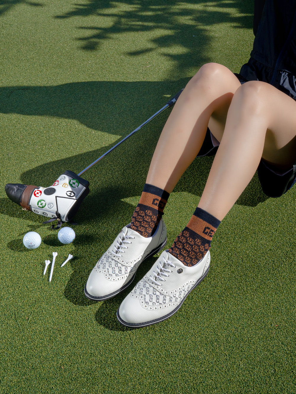 JACQUARD ANKLE HIGH SOCKS
