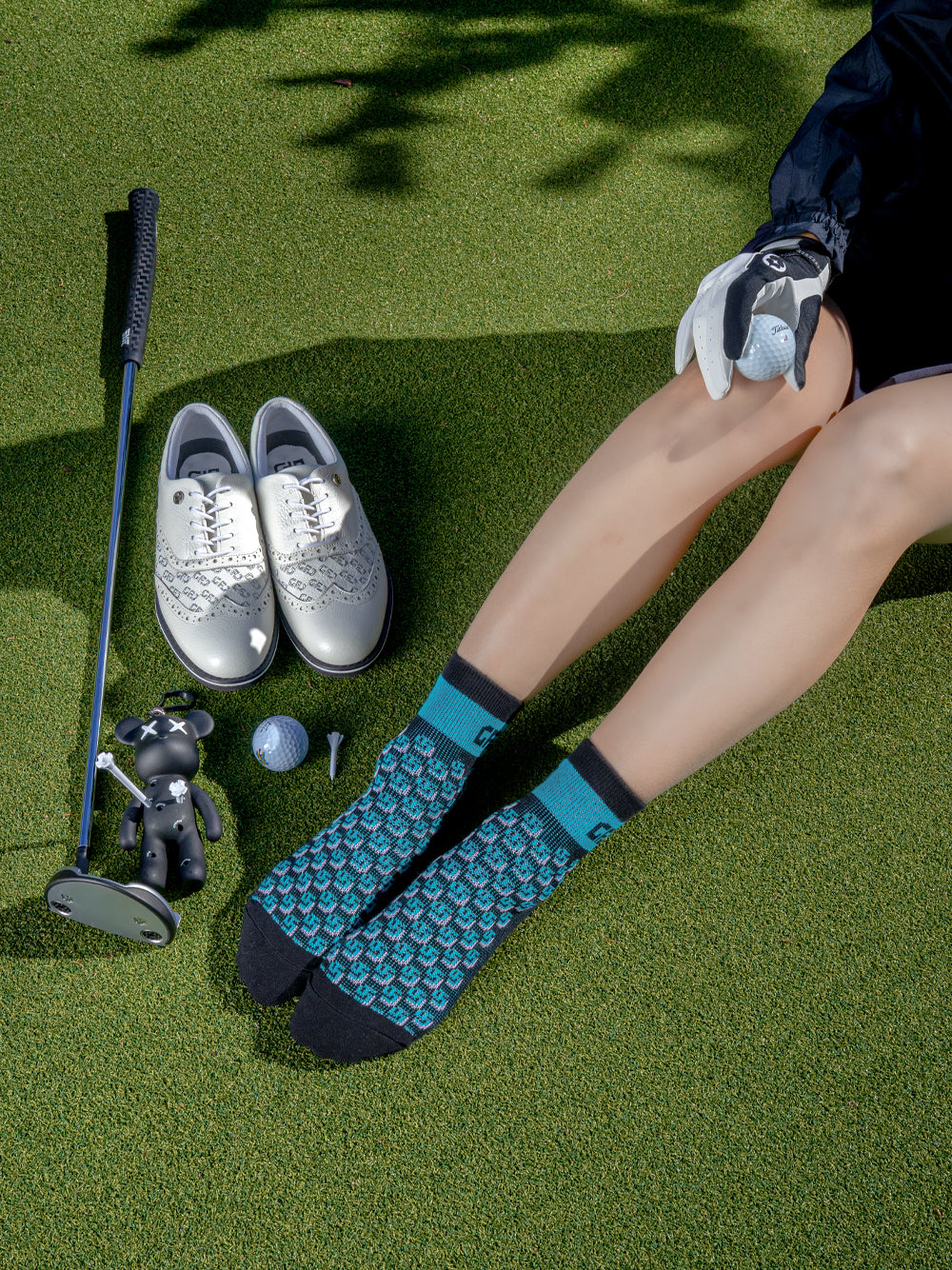 JACQUARD ANKLE HIGH SOCKS