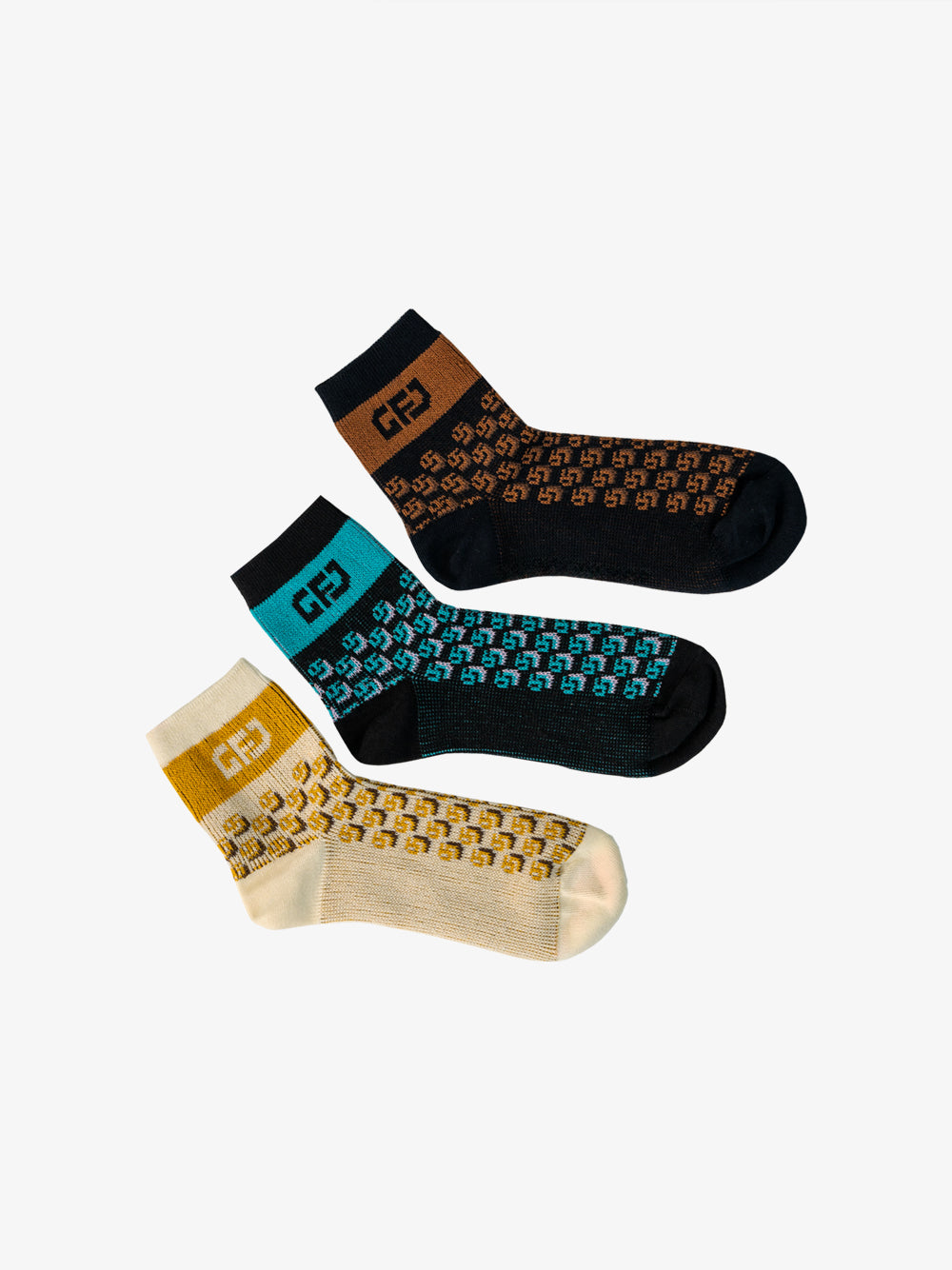 JACQUARD ANKLE HIGH SOCKS